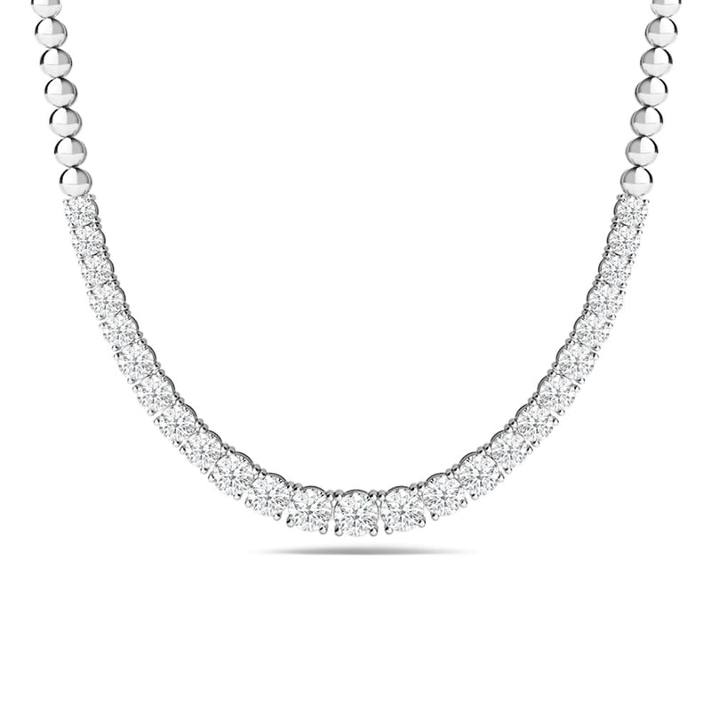 Four-Prong Diamond Shiny Link Necklace