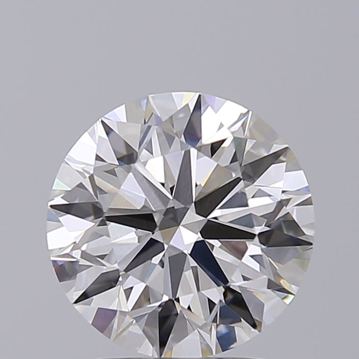 2.42 Carat Round lab Diamond with  Cut Diamond in 14KT  view 1

