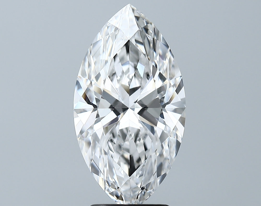 2.89 Carat Marquise Lab Diamond with  Cut Diamond in 14KT  view 1
