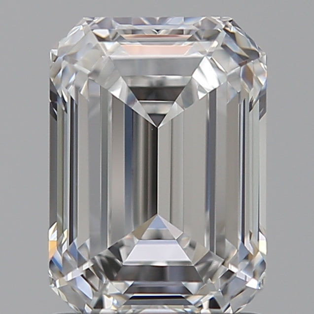1.58 Carat Emerald Lab Diamond with  Cut Diamond in 14KT  view 1
