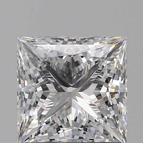 1.04 Carat Princess Lab Diamond with  Cut Diamond in 14KT  view 1
