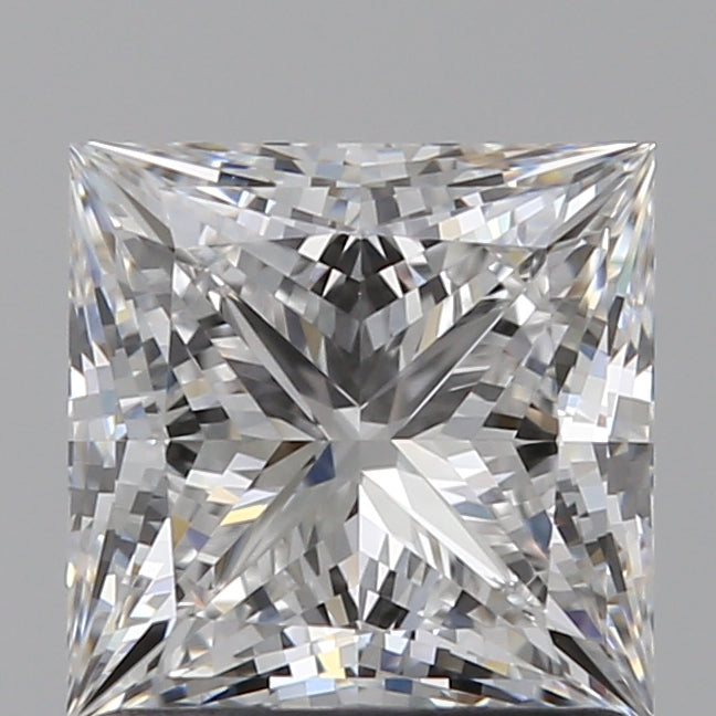 1.28 Carat Princess Lab Diamond with  Cut Diamond in 14KT  view 1
