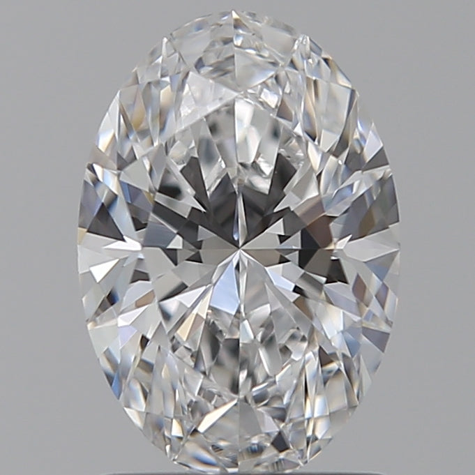 1.29 Carat Oval Lab Diamond with  Cut Diamond in 14KT  view 1
