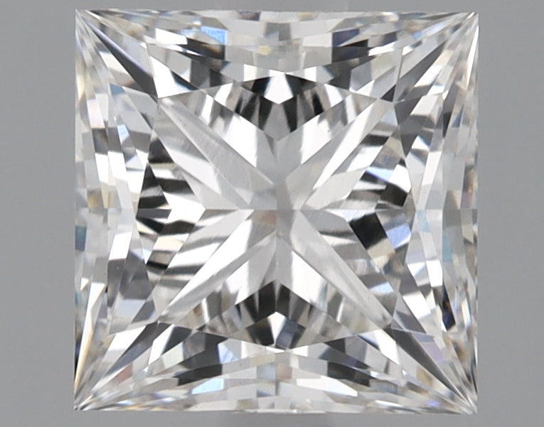 1.51 Carat Princess Lab Diamond with  Cut Diamond in 14KT  view 1
