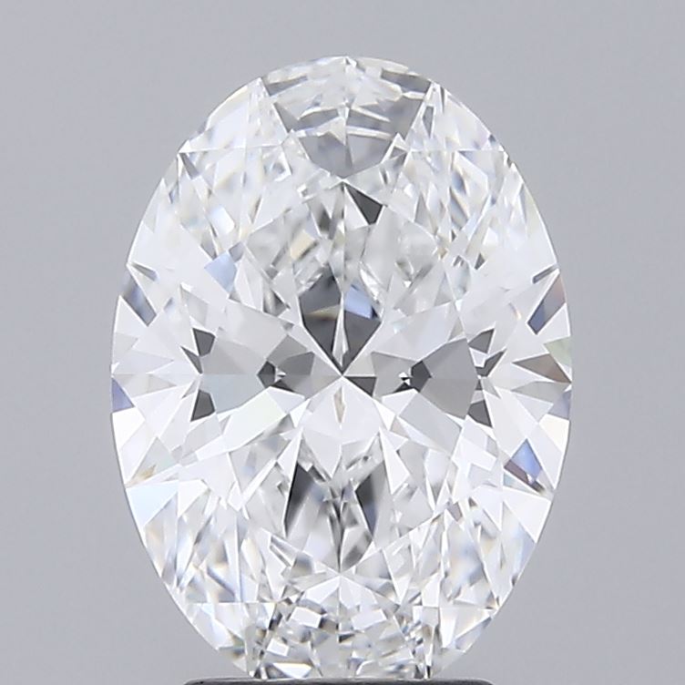 3.31 Carat Oval Lab Diamond with  Cut Diamond in 14KT  view 1
