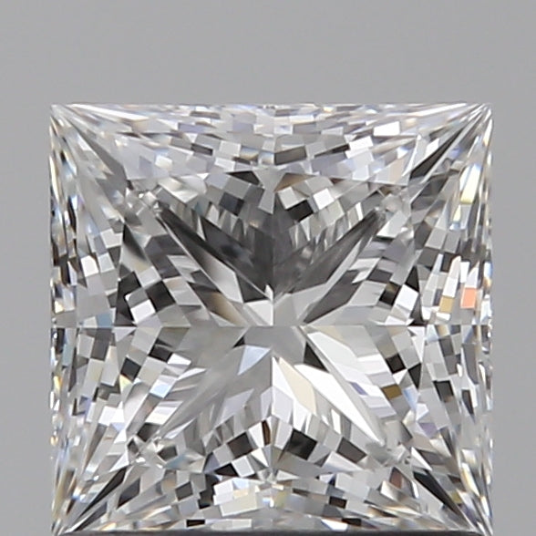 1.04 Carat Princess Lab Diamond with  Cut Diamond in 14KT  view 1
