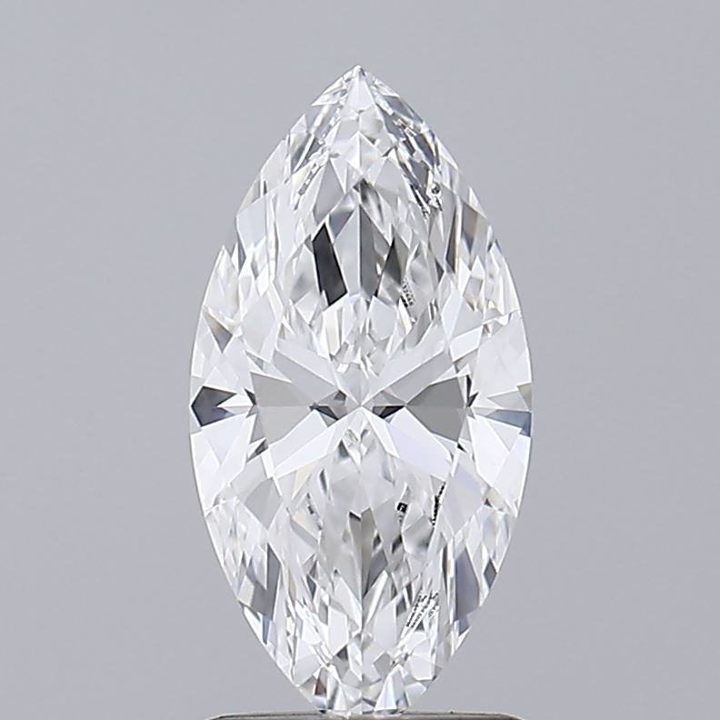 1.25 Carat Marquise Lab Diamond with  Cut Diamond in 14KT  view 1
