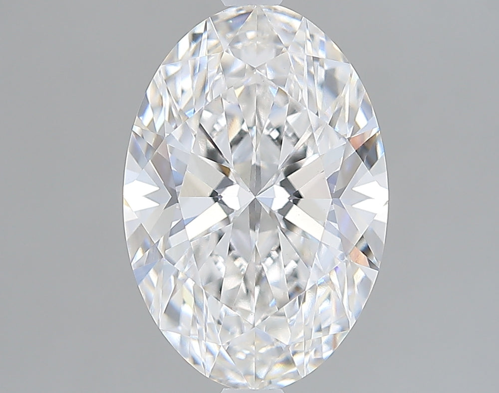 3.14 Carat Oval Lab Diamond with  Cut Diamond in 14KT  view 1
