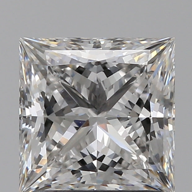 1.41 Carat Princess Lab Diamond with  Cut Diamond in 14KT  view 1
