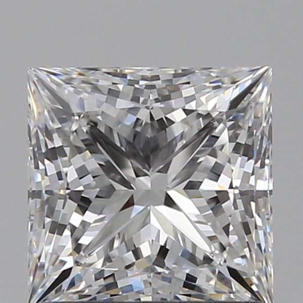 1.03 Carat Princess Lab Diamond with  Cut Diamond in 14KT  view 1
