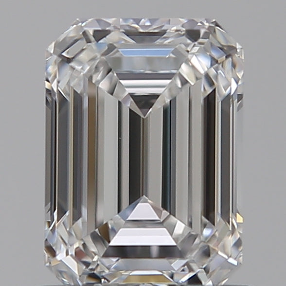 1.05 Carat Emerald Lab Diamond with  Cut Diamond in 14KT  view 1
