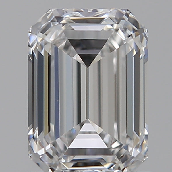 1.07 Carat Emerald Lab Diamond with  Cut Diamond in 14KT  view 1

