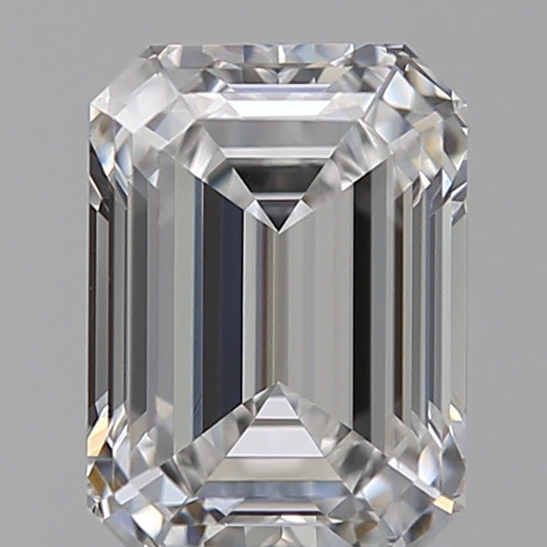 1.05 Carat Emerald Lab Diamond with  Cut Diamond in 14KT  view 1
