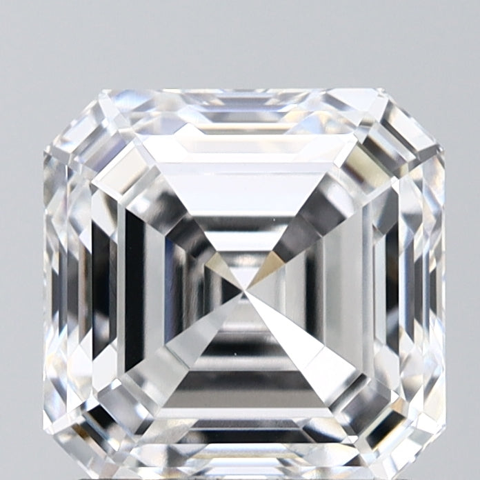 2.06 Carat Asscher Lab Diamond with  Cut Diamond in 14KT  view 1
