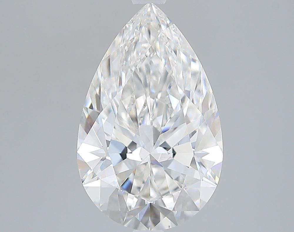 3.19 Carat Pear Lab Diamond with  Cut Diamond in 14KT  view 1
