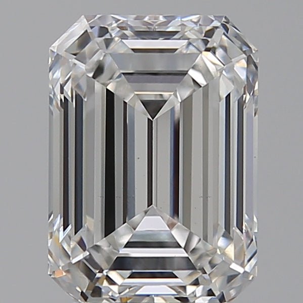 3.28 Carat Emerald Lab Diamond with  Cut Diamond in 14KT  view 1
