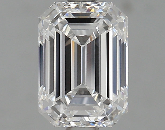 1.43 Carat Emerald Lab Diamond with  Cut Diamond in 14KT  view 1
