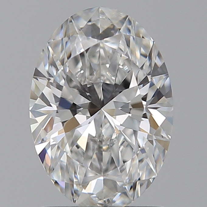 1.29 Carat Oval Lab Diamond with  Cut Diamond in 14KT  view 1
