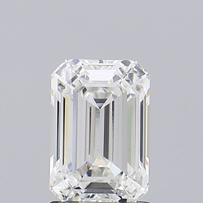 1.21 Carat Emerald Lab Diamond with  Cut Diamond in 14KT  view 1
