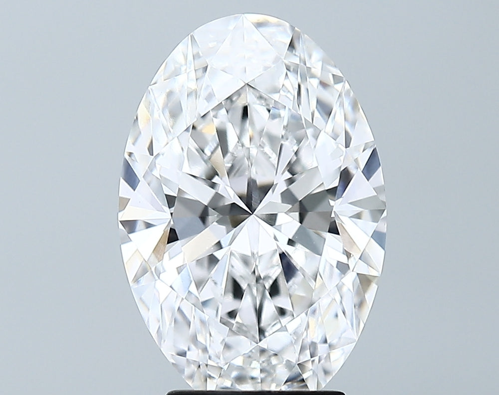 3.45 Carat Oval Lab Diamond with  Cut Diamond in 14KT  view 1
