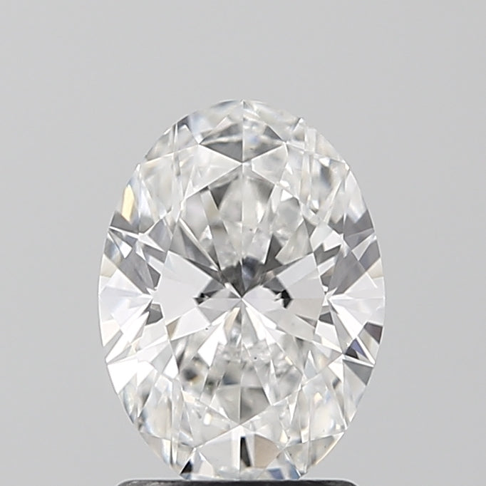 1.51 Carat Oval Lab Diamond with  Cut Diamond in 14KT  view 1
