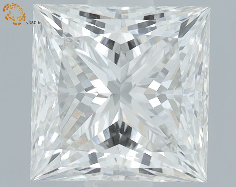 1.08 Carat Princess Lab Diamond with  Cut Diamond in 14KT  view 1
