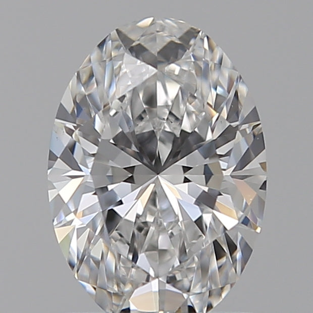 1.07 Carat Oval Lab Diamond with  Cut Diamond in 14KT  view 1
