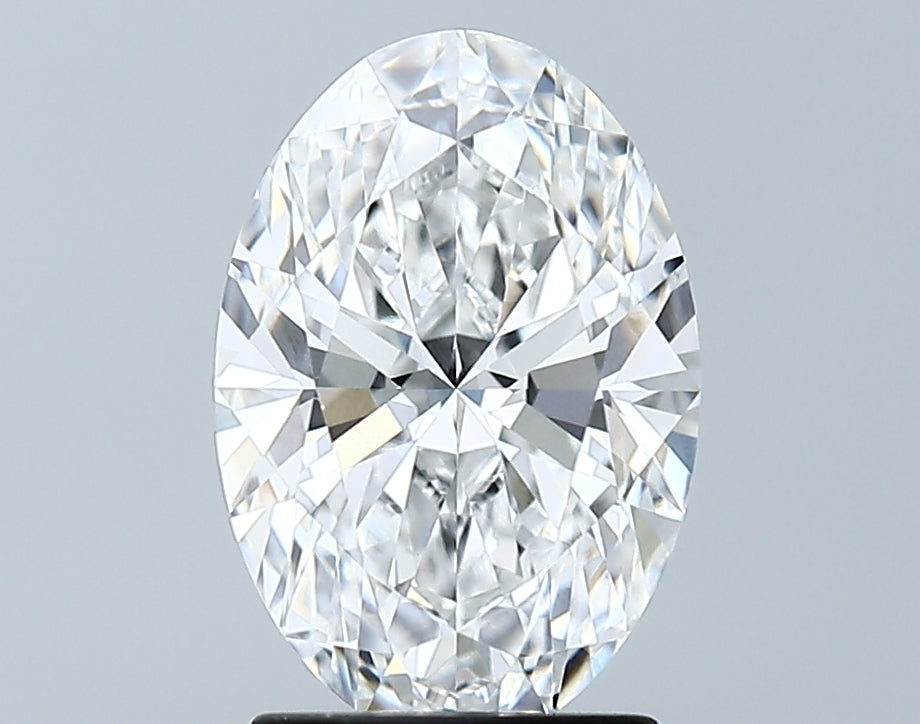 2.04 Carat Oval Lab Diamond with  Cut Diamond in 14KT  view 1
