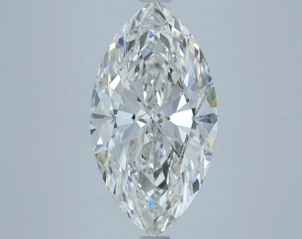 3.22 Carat Marquise Lab Diamond with  Cut Diamond in 14KT  view 1
