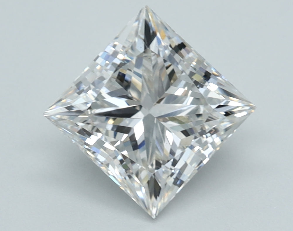 2.01 Carat Princess Lab Diamond with  Cut Diamond in 14KT  view 1
