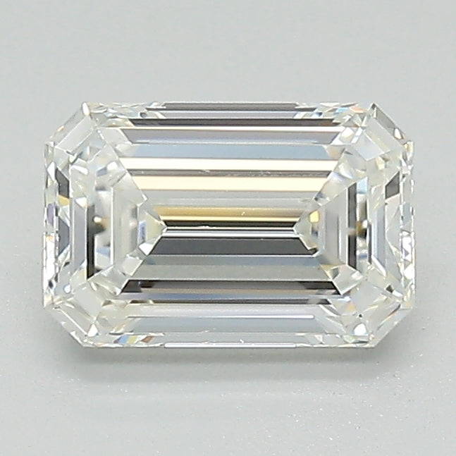 1.02 Carat Emerald Lab Diamond with  Cut Diamond in 14KT  view 1
