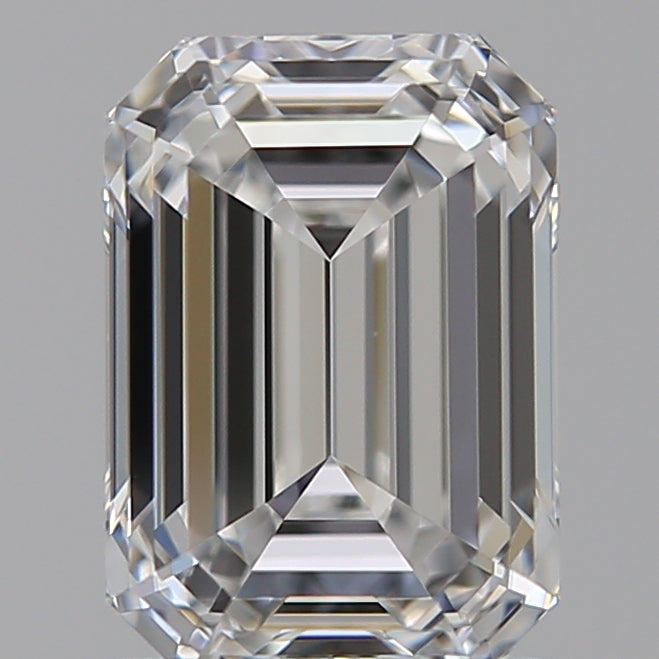 1.46 Carat Emerald Lab Diamond with  Cut Diamond in 14KT  view 1
