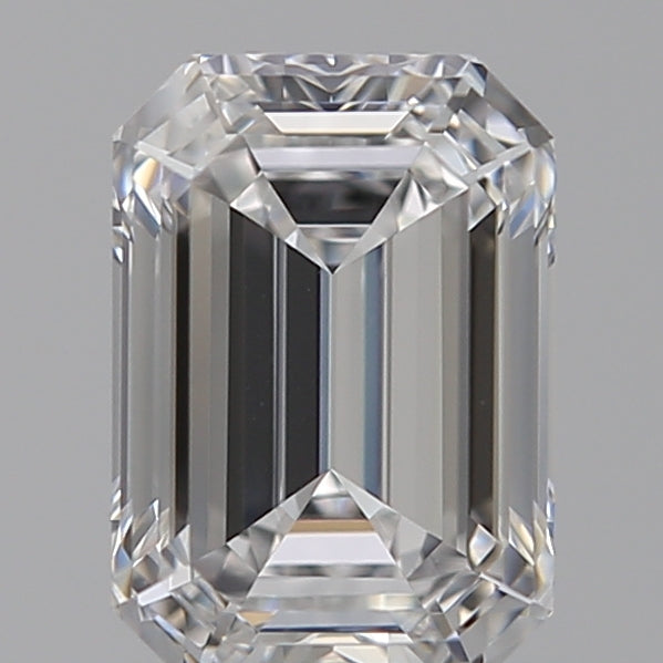 1.04 Carat Emerald Lab Diamond with  Cut Diamond in 14KT  view 1
