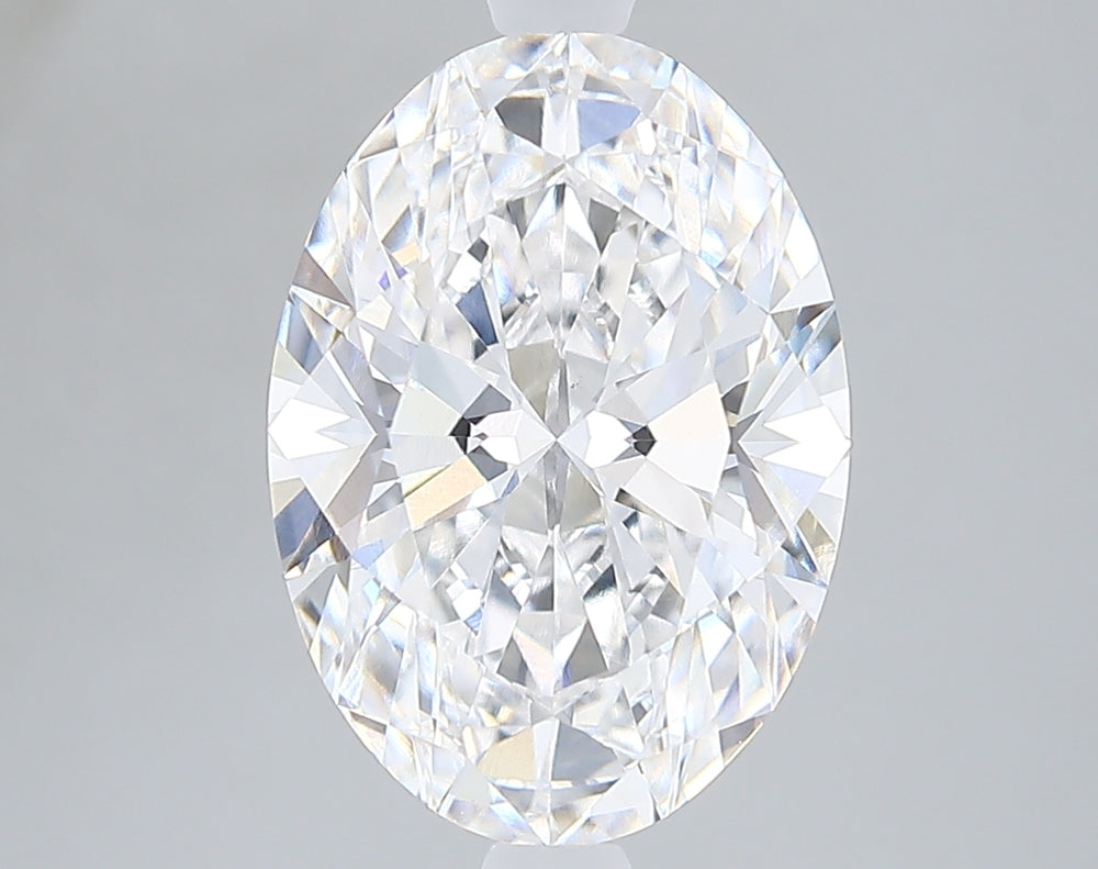 3.12 Carat Oval Lab Diamond with  Cut Diamond in 14KT  view 1
