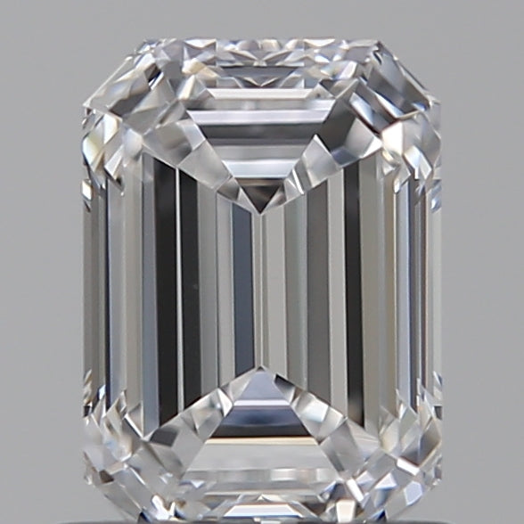 1.03 Carat Emerald Lab Diamond with  Cut Diamond in 14KT  view 1
