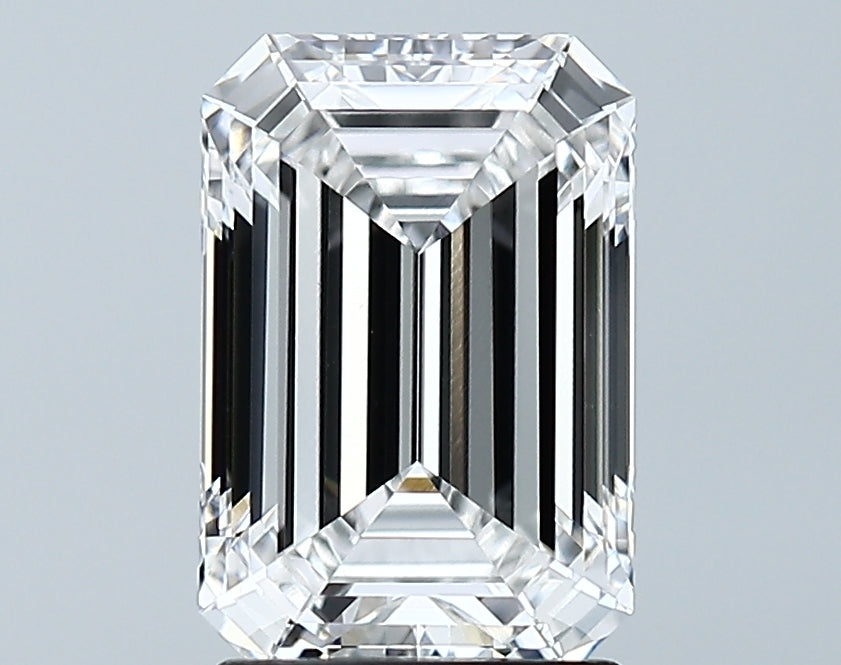 2.23 Carat Emerald Lab Diamond with  Cut Diamond in 14KT  view 1
