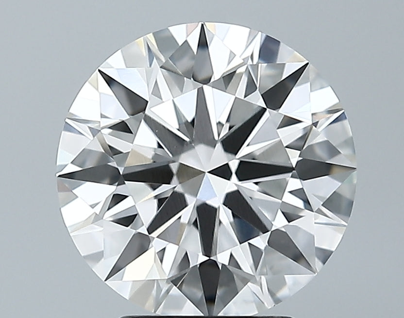 3.09 Carat Round Lab Diamond with  Cut Diamond in 14KT  view 1
