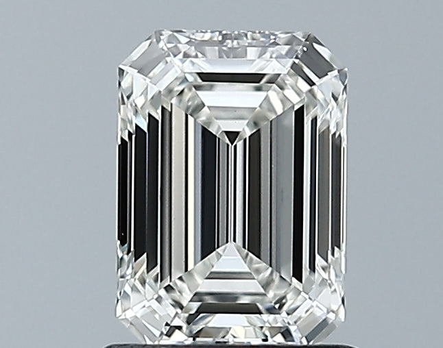1.12 Carat Emerald Lab Diamond with  Cut Diamond in 14KT  view 1
