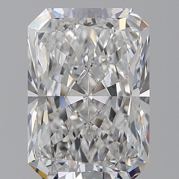 5.26 Carat Radiant Lab Diamond with  Cut Diamond in 14KT  view 1
