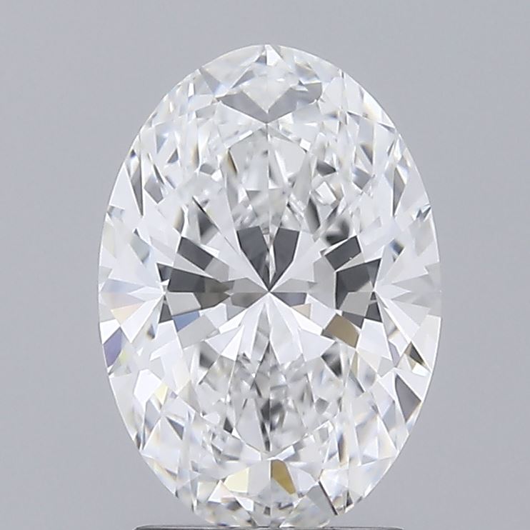 2.01 Carat Oval Lab Diamond with  Cut Diamond in 14KT  view 1
