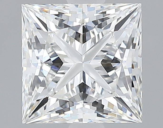 1.8 Carat Princess Lab Diamond with  Cut Diamond in 14KT  view 1
