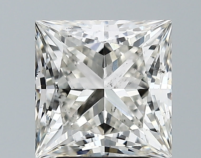 3.03 Carat Princess Lab Diamond with  Cut Diamond in 14KT  view 1

