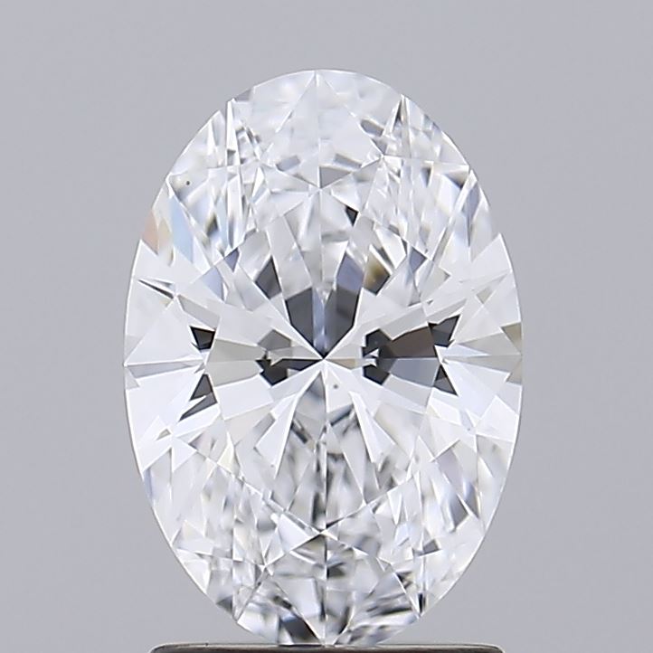 1.55 Carat Oval Lab Diamond with  Cut Diamond in 14KT  view 1
