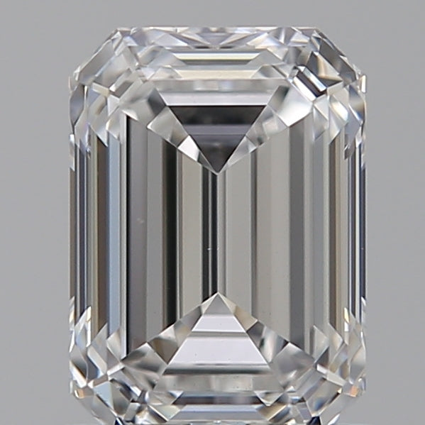1.07 Carat Emerald Lab Diamond with  Cut Diamond in 14KT  view 1
