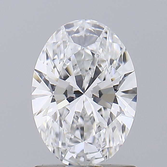 1.01 Carat Oval Lab Diamond with  Cut Diamond in 14KT  view 1
