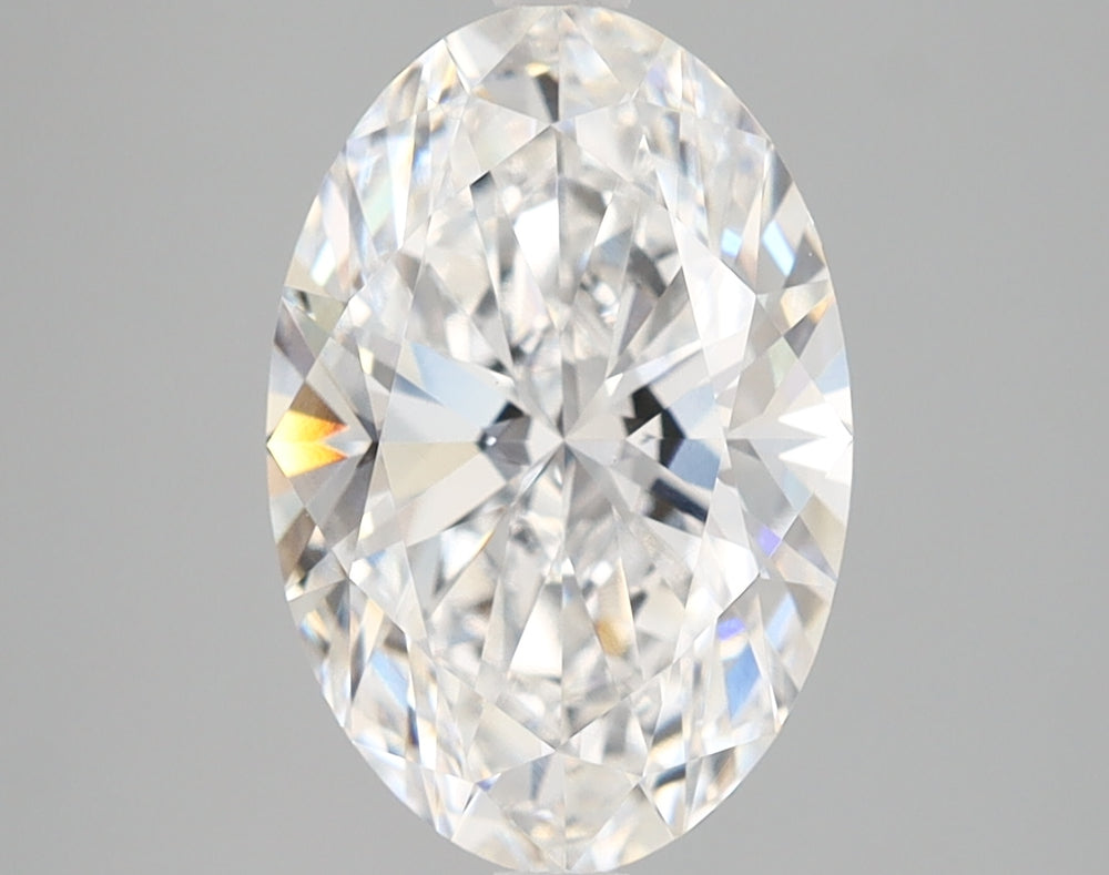 2.83 Carat Oval Lab Diamond with  Cut Diamond in 14KT  view 1
