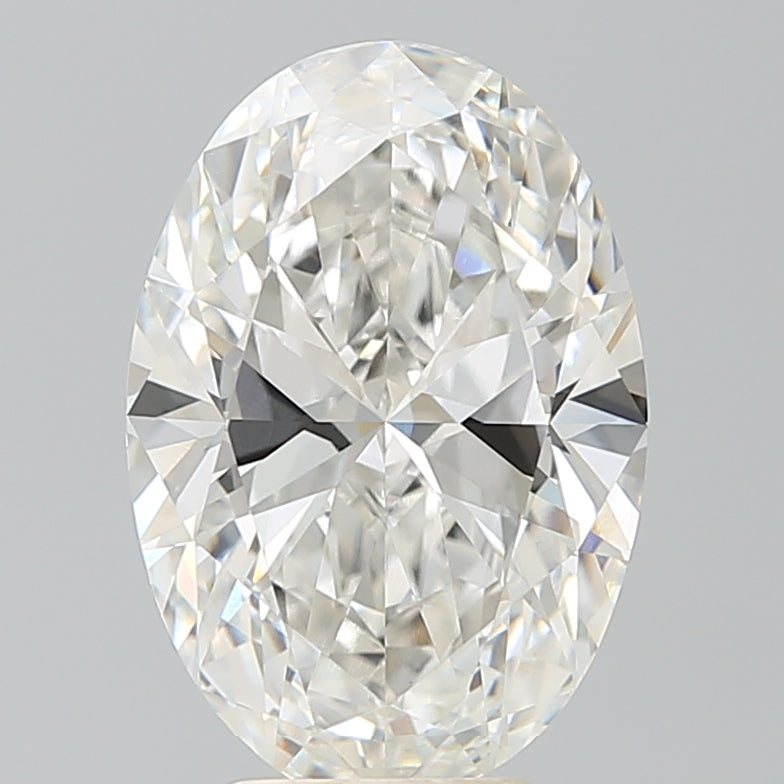4.4 Carat Oval Lab Diamond with  Cut Diamond in 14KT  view 1
