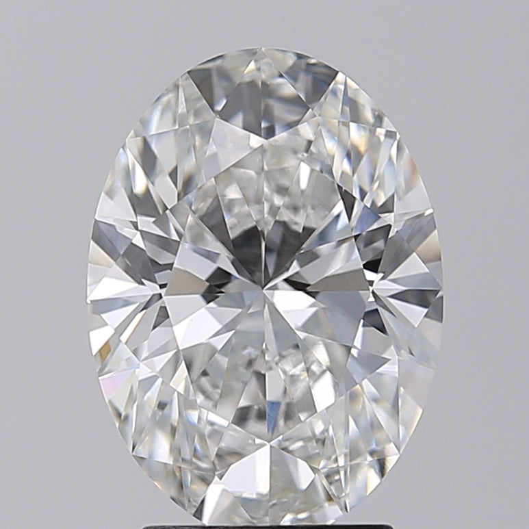 3.11 Carat Oval Lab Diamond with  Cut Diamond in 14KT  view 1
