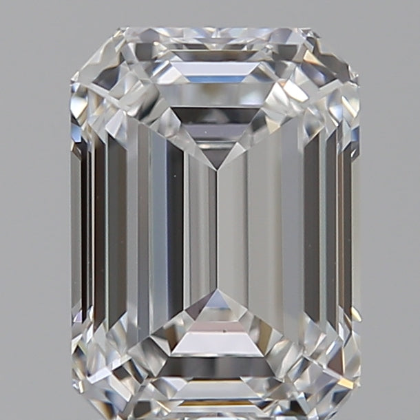 1.55 Carat Emerald Lab Diamond with  Cut Diamond in 14KT  view 1
