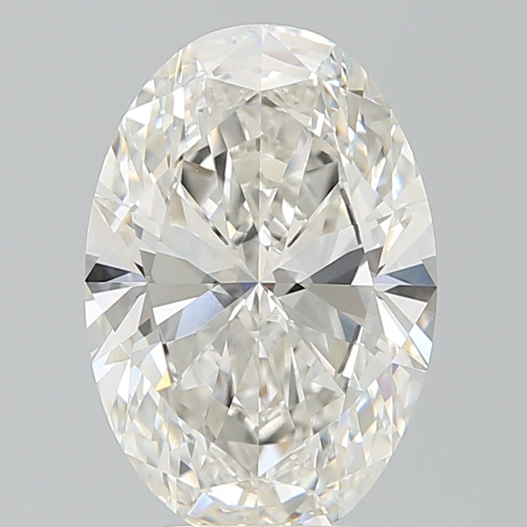 4.16 Carat Oval Lab Diamond with  Cut Diamond in 14KT  view 1

